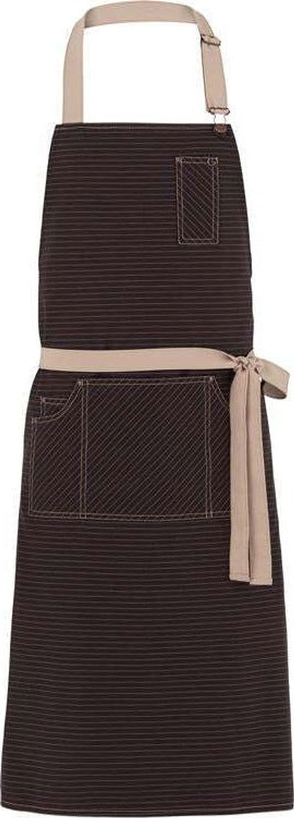 Grembiule Douglas Marrone Rigato Grembiule Pettorina Cameriere Regolabile in Grembiuli Dresswork - Como, commercioVirtuoso.it