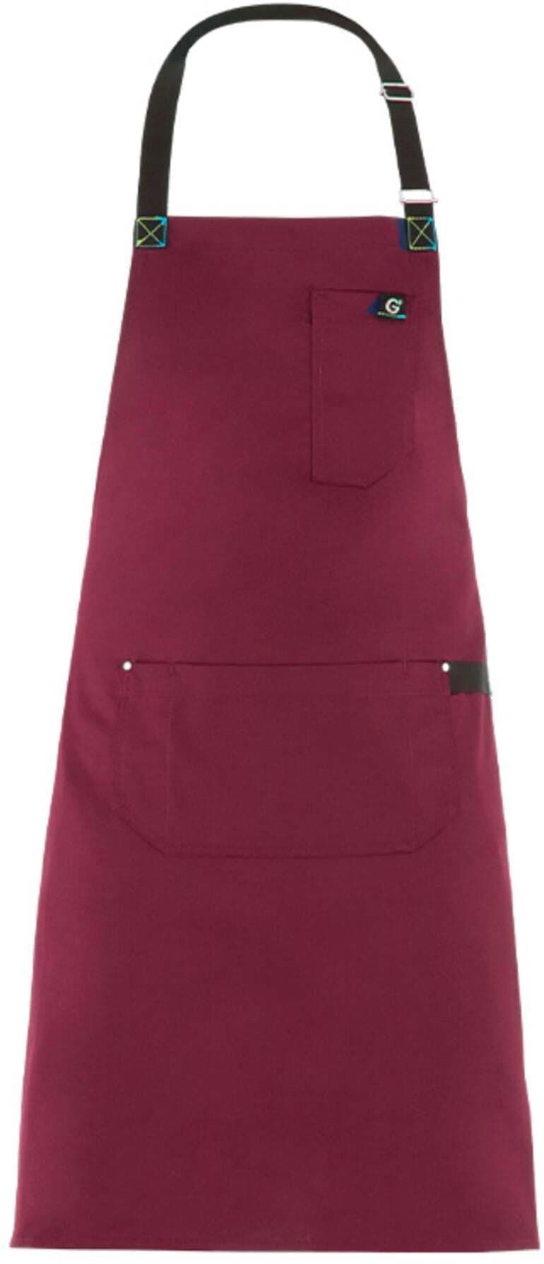 Grembiule Jersey Bordeaux Grembiule Cuoco Regolabile con Pettorina in Grembiuli da chef Dresswork - Como, commercioVirtuoso.it