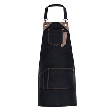 Grembiule Picasso Nero Idrorepellente Inserti in Pelle Lavabile Grembiule Parrucchiere in Uniformi sanitarie - top Dresswork - Como, commercioVirtuoso.it
