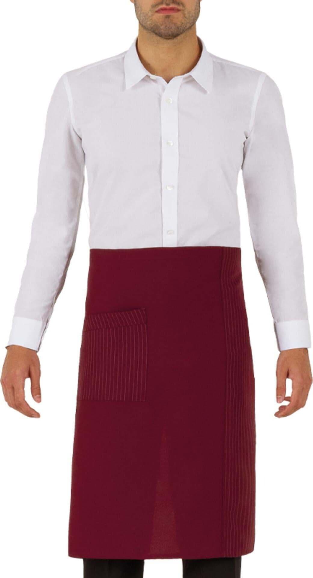 Grembiule Rodano Gessato Bordeaux Grembiule Vita Cameriere in Grembiuli Dresswork - Como, commercioVirtuoso.it