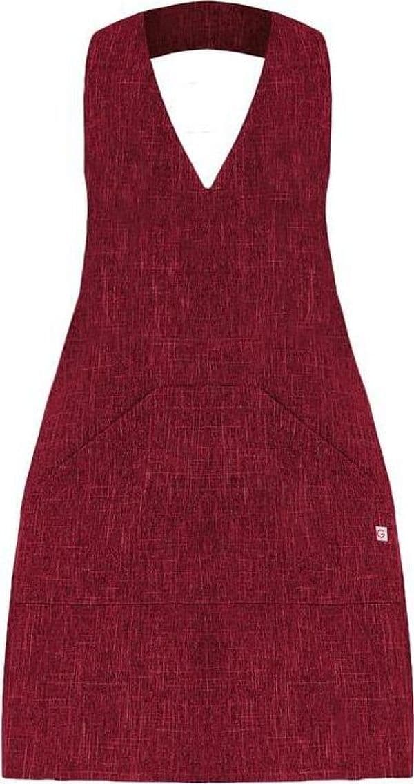 Grembiule Scotland Bordeaux Finto Lino Grembiule con Pettorina Cameriere Cuoco in Grembiuli Dresswork - Como, commercioVirtuoso.it