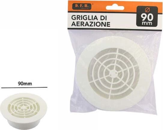 GRIGLIA DI VENTILAZIONE ROTONDA DIAMETRO 90 MM ASPIRAZIONE ARIA AERAZIONE 71397