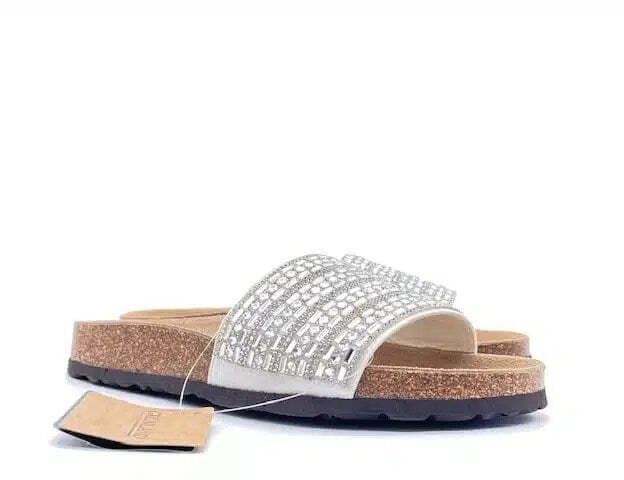 GRUNLAND Ciabatta donna Sara argento in Infradito e ciabatte da spiaggia Calzature Durello - Agna, commercioVirtuoso.it