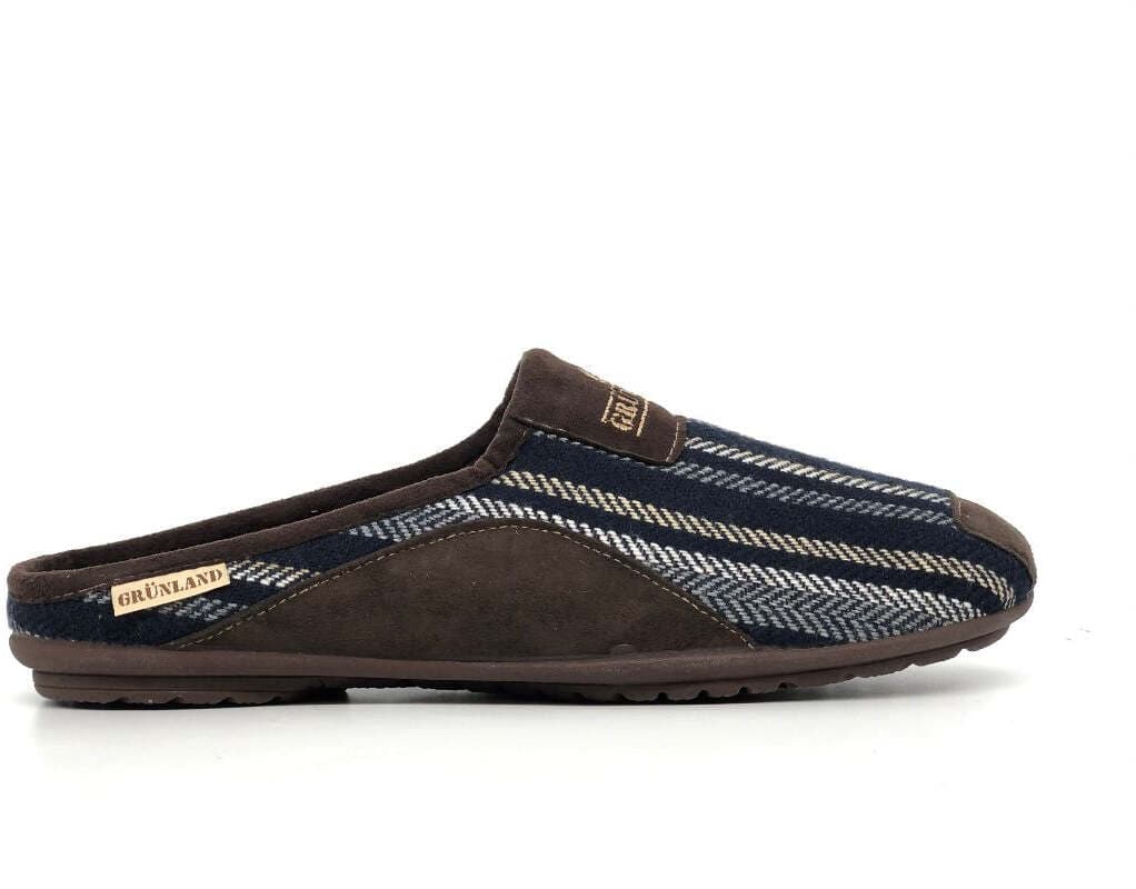 GRUNLAND Ciabatta uomo blu/ marrone in Pantofole Calzature Durello - Agna, commercioVirtuoso.it