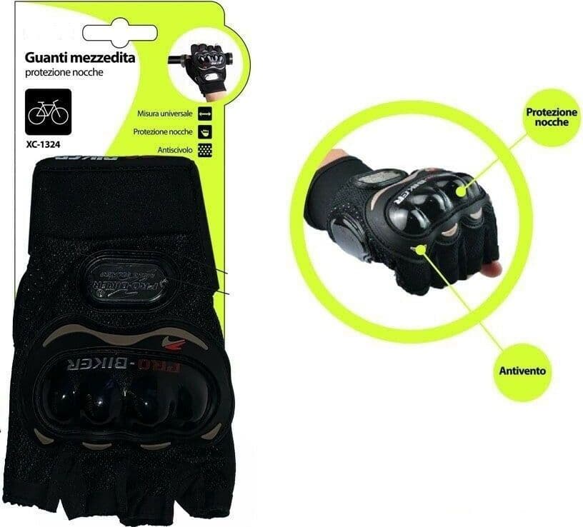 Guanti Mezzedita Protezione Nocche Universali Per Moto Bici Bicicletta Xc-1324 Sport e Tempo Libero > Attrezzi e Abbigliamento Sportivo > Guanti e Fasce Trade Shop italia - Napoli, Commerciovirtuoso.it