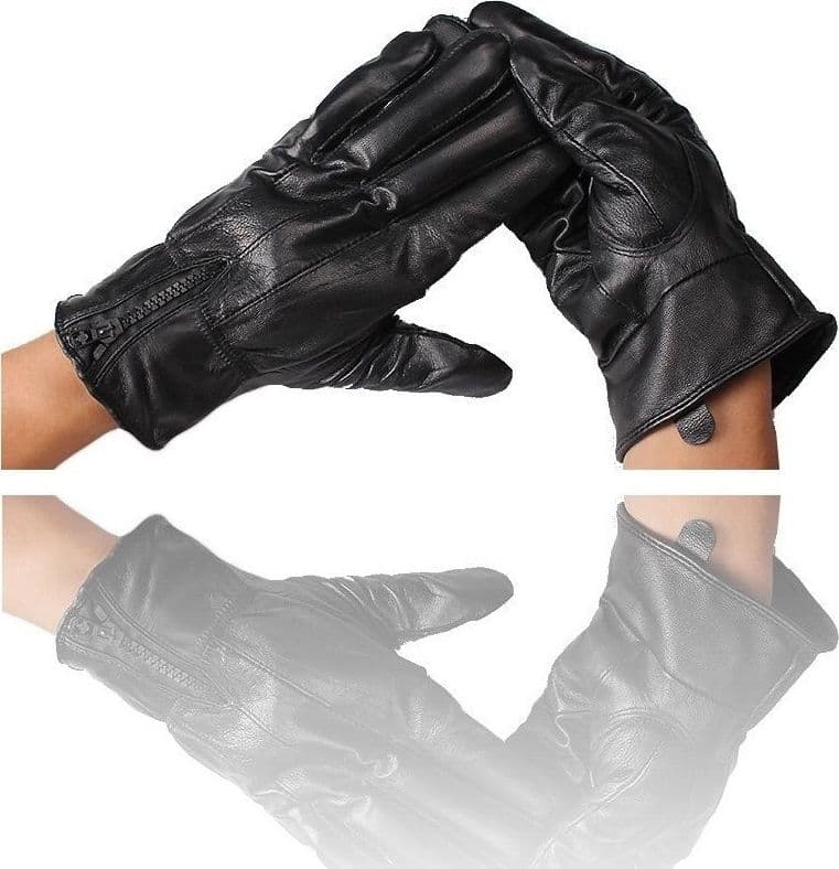 Guanti Pelle Nero Uomo Guanto Universali Gloves Invernale Fodera Pile Moda/Uomo/Accessori/Guanti e manopole Trade Shop italia - Napoli, Commerciovirtuoso.it