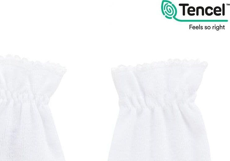 Guanti per Neonato Tencel Bianco Moda/Prima infanzia/Abbigliamento/Accessori per bambina/Guanti e manopole La Casa Del Bebè - Napoli, Commerciovirtuoso.it