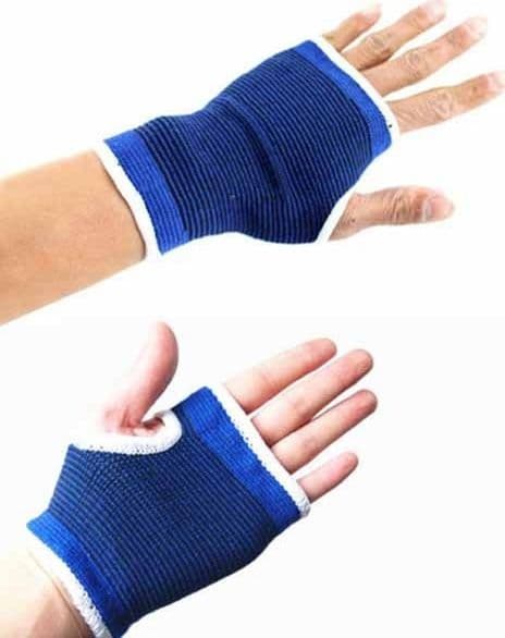 Guanti supporto per mani palmari 2 pezzi elastici morbidi colore blu