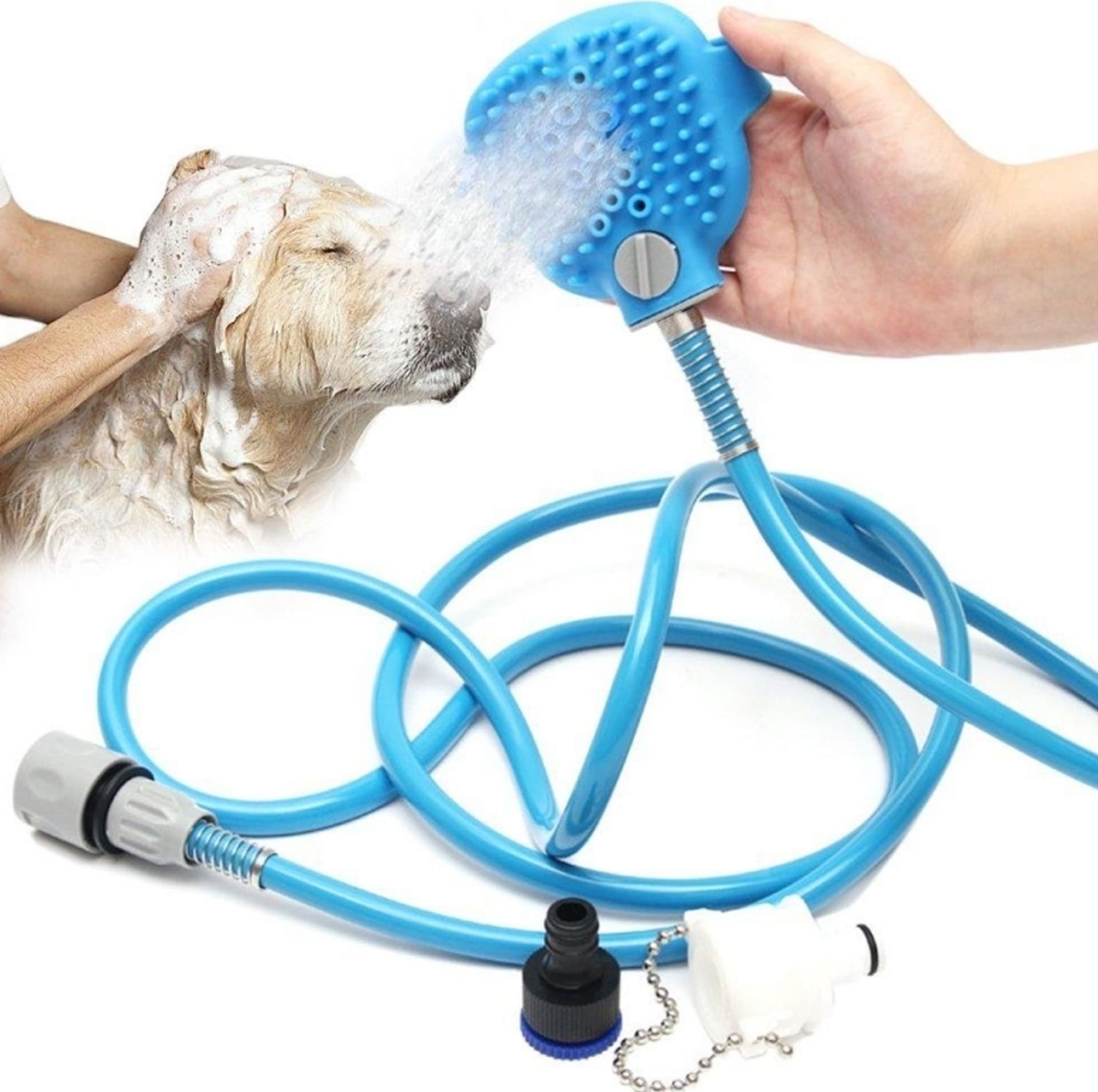 GUANTO CON SPRUZZO ACQUA SPAZZOLA BAGNO PETTINARE PELI MASSAGGIANTE PER CANE GATTO Trade Shop italia - Napoli, Commerciovirtuoso.it
