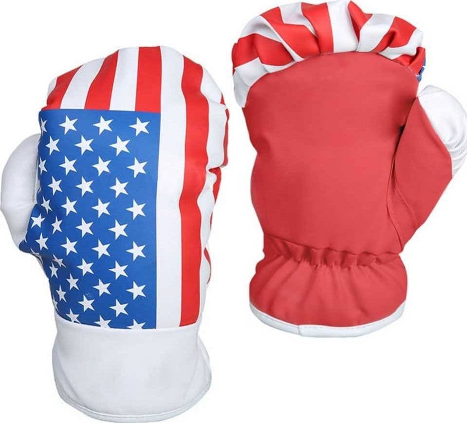 Guantoni-Da-Boxe-Pugilato-Giocattolo-Bambini-America-Stelle-E-Strisce-Plastica