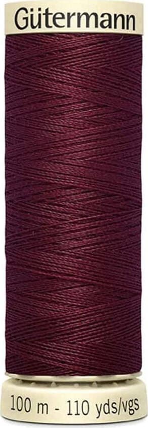 GUTERMANN---100mt---FILO-PER-CUCITO-100%-POLIESTERE---COLORE-PRUGNA-369