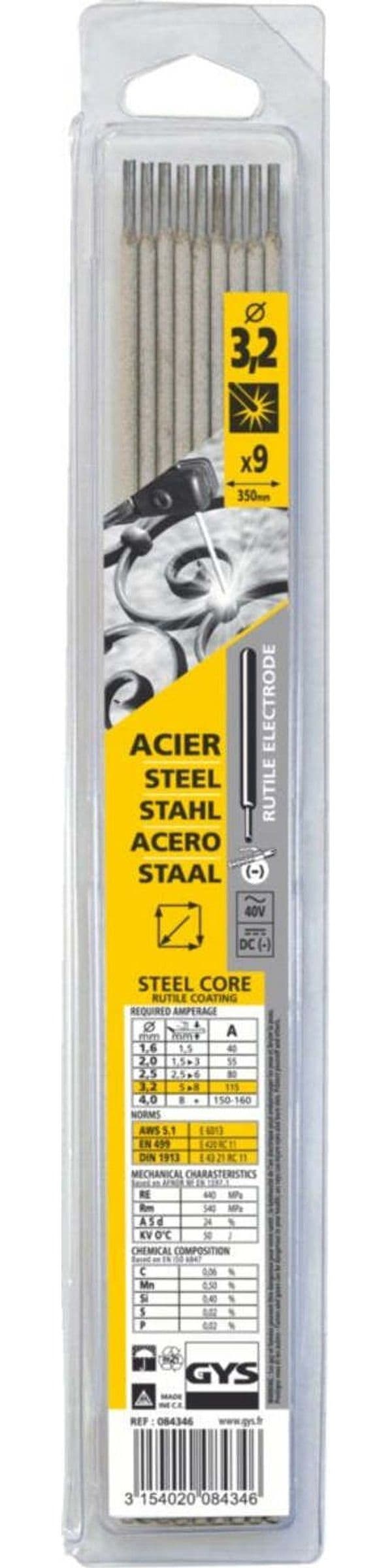 GYS-ELETTRODI-STEEL-3,2MM-9-pezzi