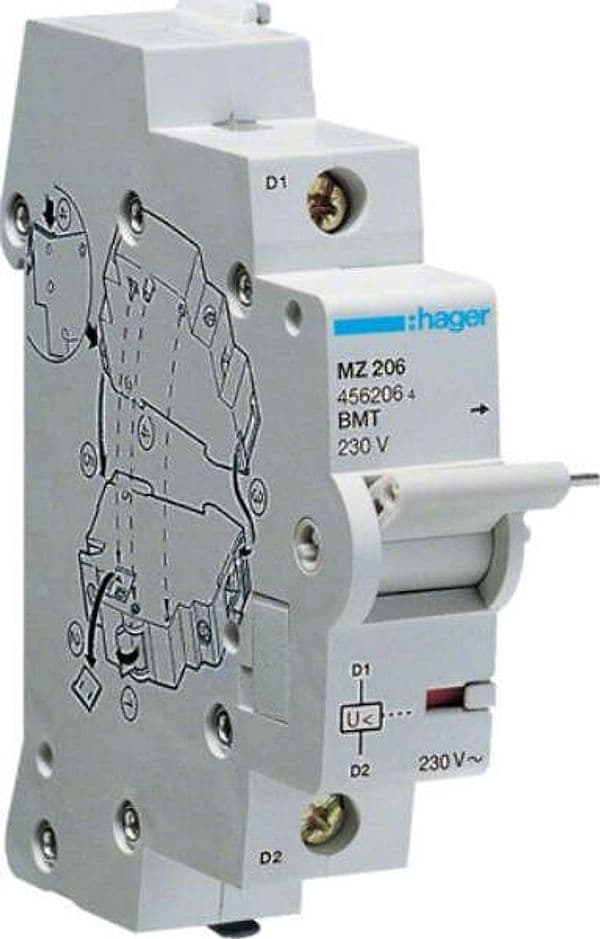 HAGER---BOBINA-MINIMA-TENSIONE-MZ-206-230V-15MA