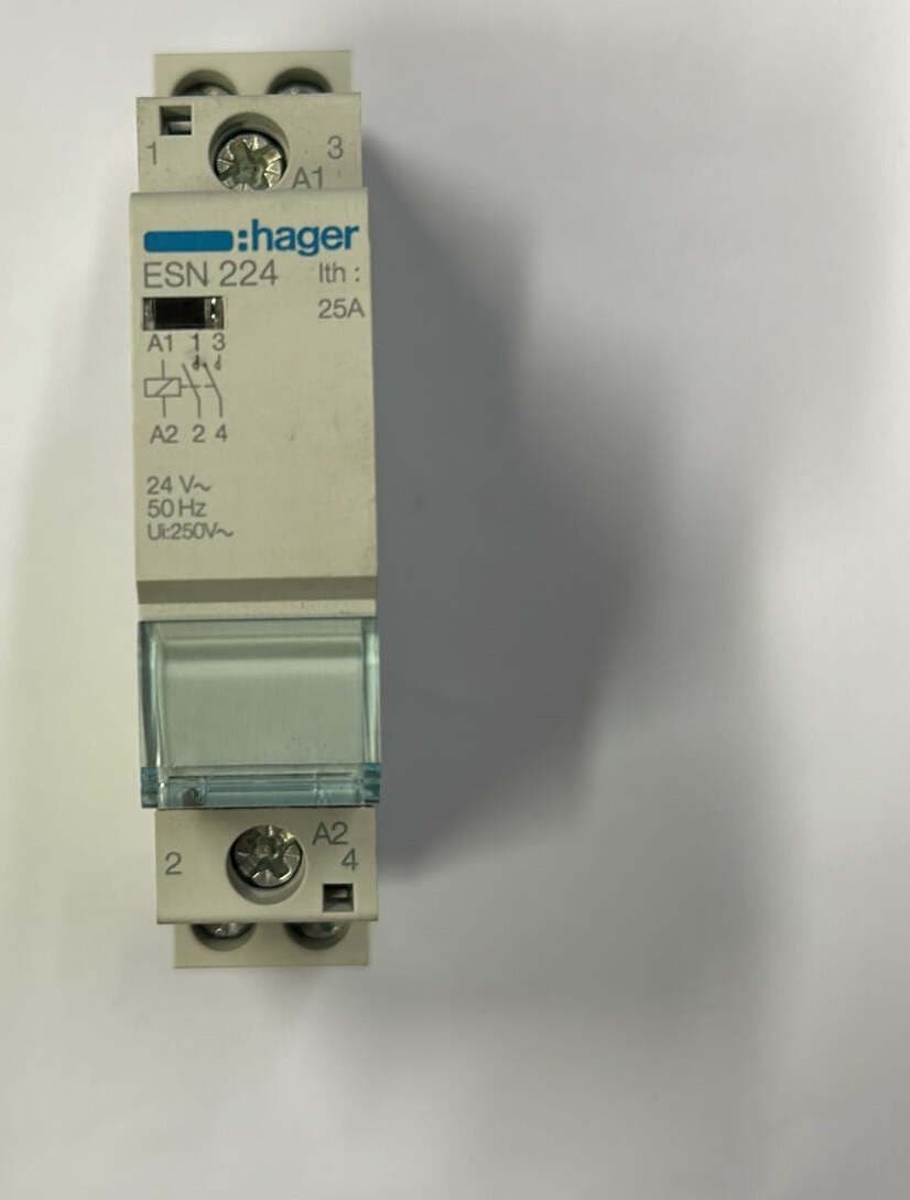 HAGER---CONTATTORE-2NA-ESN.224-25A-24V