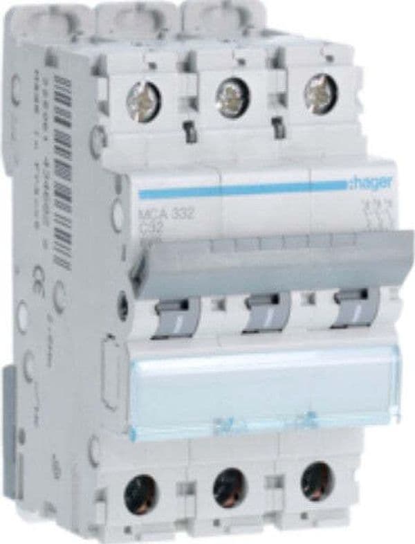HAGER---INTERUTTORE-AUTOMATICO-MAGNETOTERMICO-MCA-332-C32