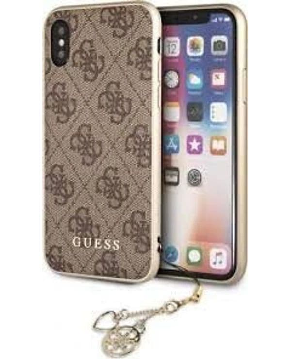 hard-case-guess-charms-collection-iphone-x-marrone