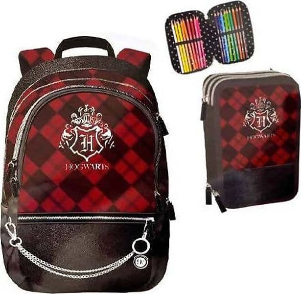Harry Potter Zaino Hogwarts Per La Scuola E Astuccio 3 Zip Completo Set Scuola Elementari Spallacci In Mesh Logo Ricamato In Argento Catena Staccabile Con Charm Inserti In Ecopelle Gut in Set per la scuola Cartoleria Deja Vu - Crotone, commercioVirtuoso.it