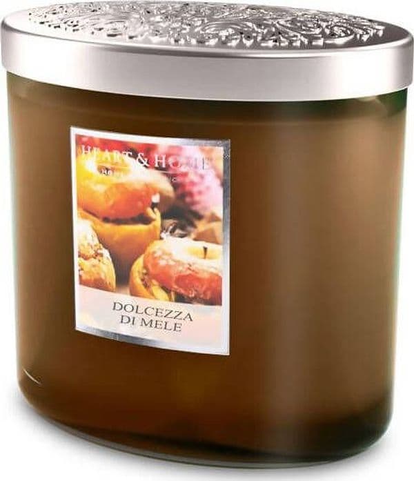 Heart & Home Candela Profumata Twin Ellipse In Cera Di Soia - Due Stoppini - Dolcezza Di Mele 115gr Fragranza per ambienti HEART AND HOME - CANDELA DI SOIA DOLCEZZA DI MELE 115 GR Tiziana non solo gioielli - Civitanova Marche, Commerciovirtuoso.it
