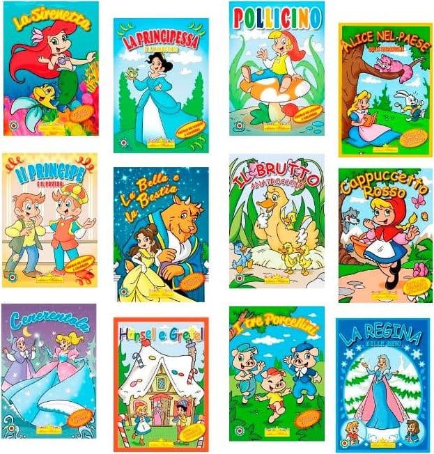 Hedison-Editrice-Libri-da-Colorare-Serie-Favole-Assortiti