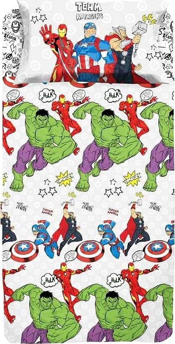 Hermet Completo Lenzuola Letto Singolo 1 Piazza Disney Avengers Marvel Comics Set Letto Avengers 100% Cotone Casa e cucina/Tessili per la casa/Biancheria per la cameretta/Lenzuola e federe/Set di lenzuola e federe La Bottega del Risparmio - Bari, Commerciovirtuoso.it