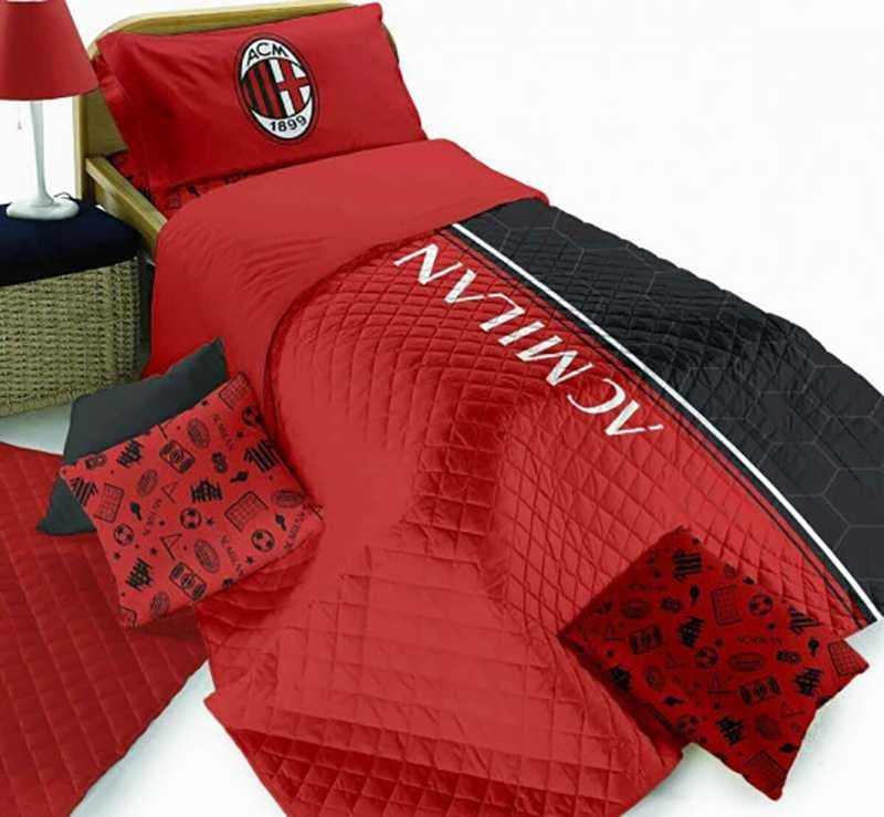 Hermet Milan Copriletto Singolo Trapuntino 170x260 Cm Trapuntato Trapuntino Squadra Di Calcio Milan Letto Singolo 1 Piazza Microfibra Milan Casa e cucina/Tessili per la casa/Biancheria per la cameretta/Trapunte e copriletti La Bottega del Risparmio - Bari, Commerciovirtuoso.it