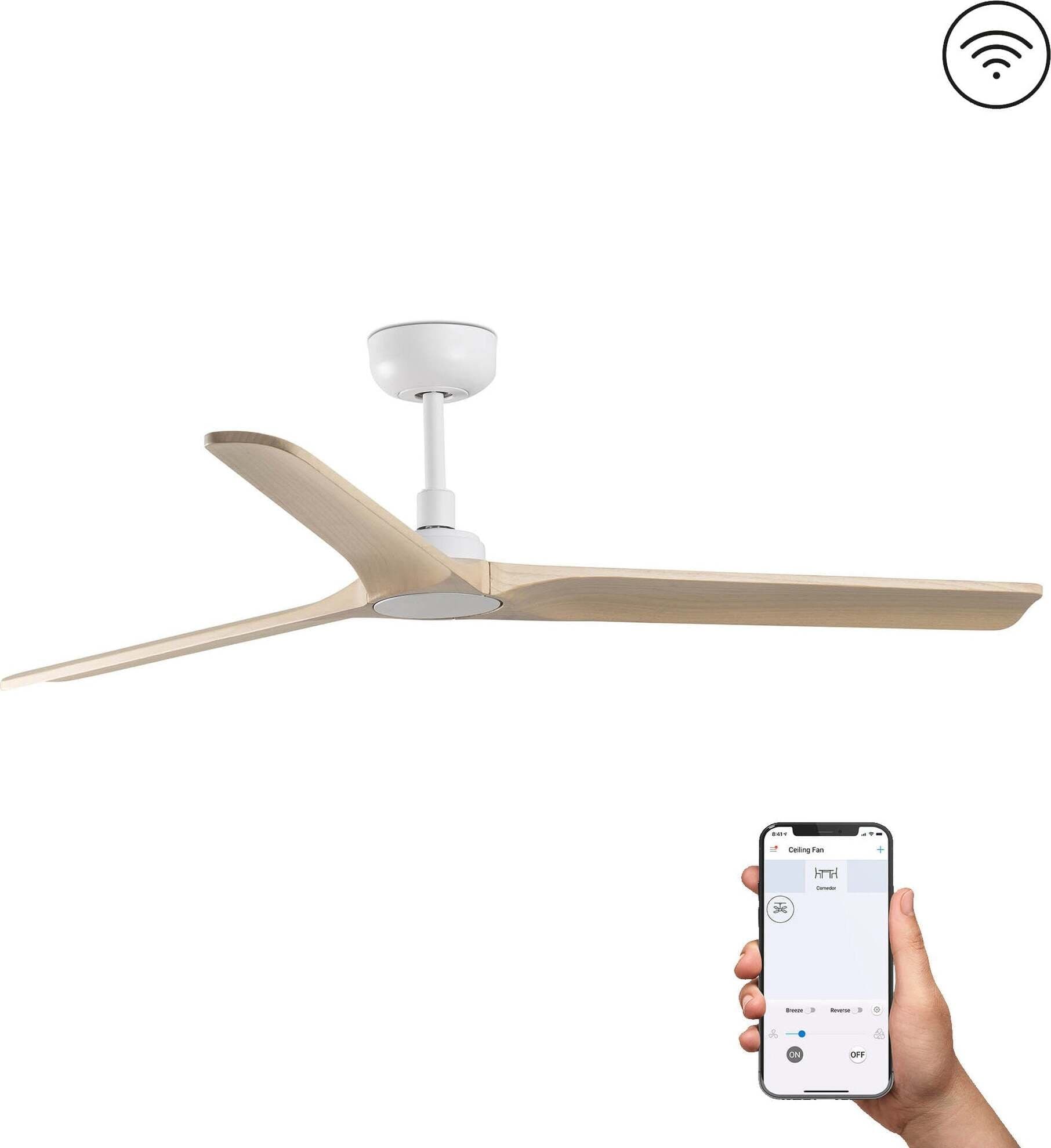 HEYWOOD M Ventilatore da soffito bianca SMART Fai da te/Prodotti per la costruzione/Riscaldamento e raffreddamento/Sistemi mobili di climatizzazione/Ventilatori/Ventilatori da soffitto Led Mall Home - Napoli, Commerciovirtuoso.it