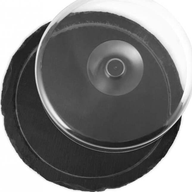 H&H---PORTAFORMAGGIO-TONDO-CON-VASSOIO-IN-ARDESIA-E-COPERCHIO-SALVAFRESCHEZZA-30CM