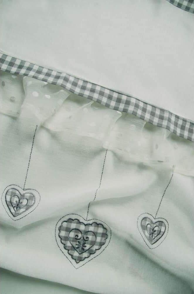 HOME COLLECTION - COPPIA TENDINE CHERIE 60X150 CM GRIGIO IN POLIESTERE