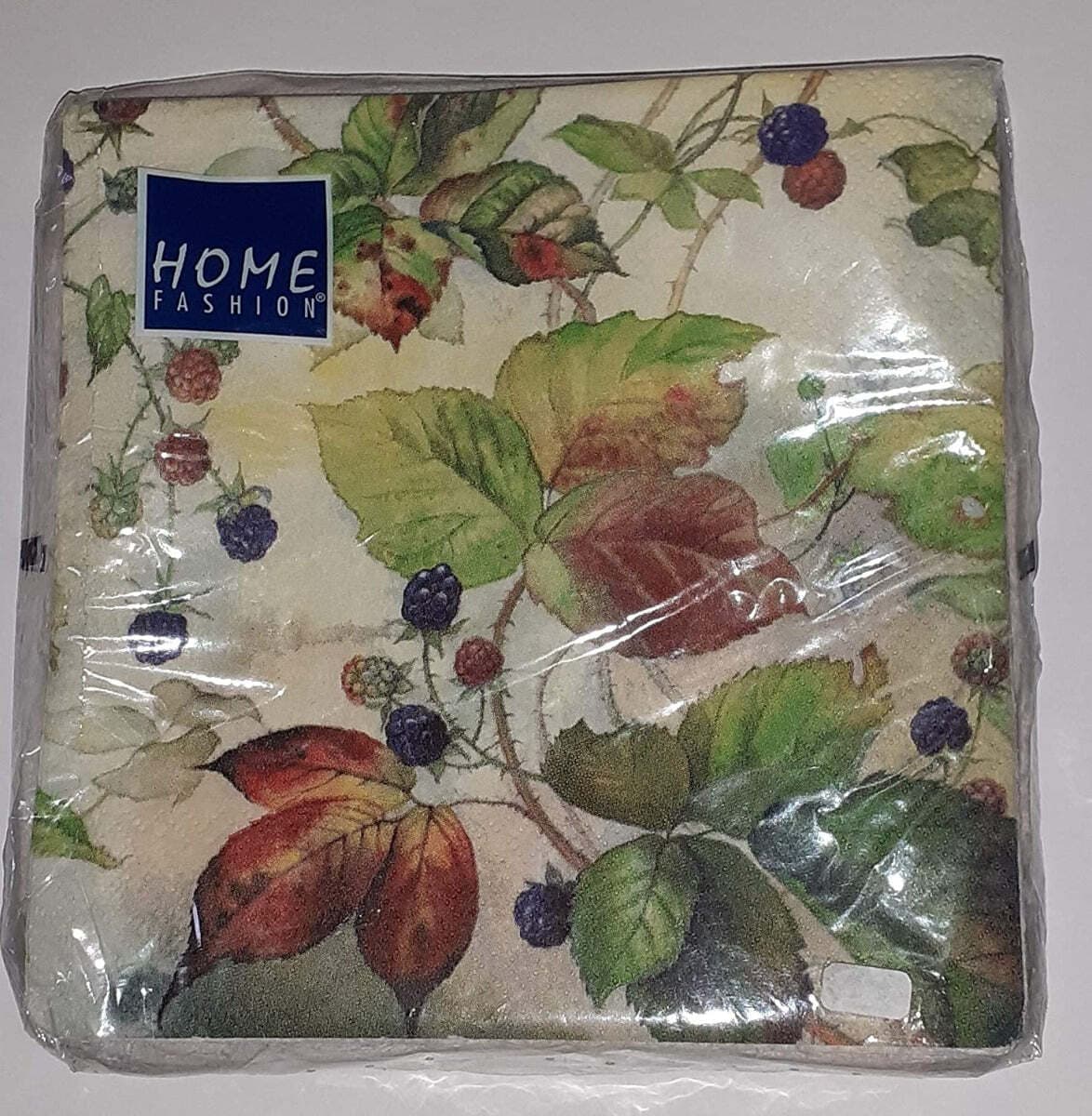 HOME-FASHION---CONFEZIONE-DI-TOVAGLIOLI-DA-20PZ-33X33CM---FANTASIA-PIANTA-DI-MORE