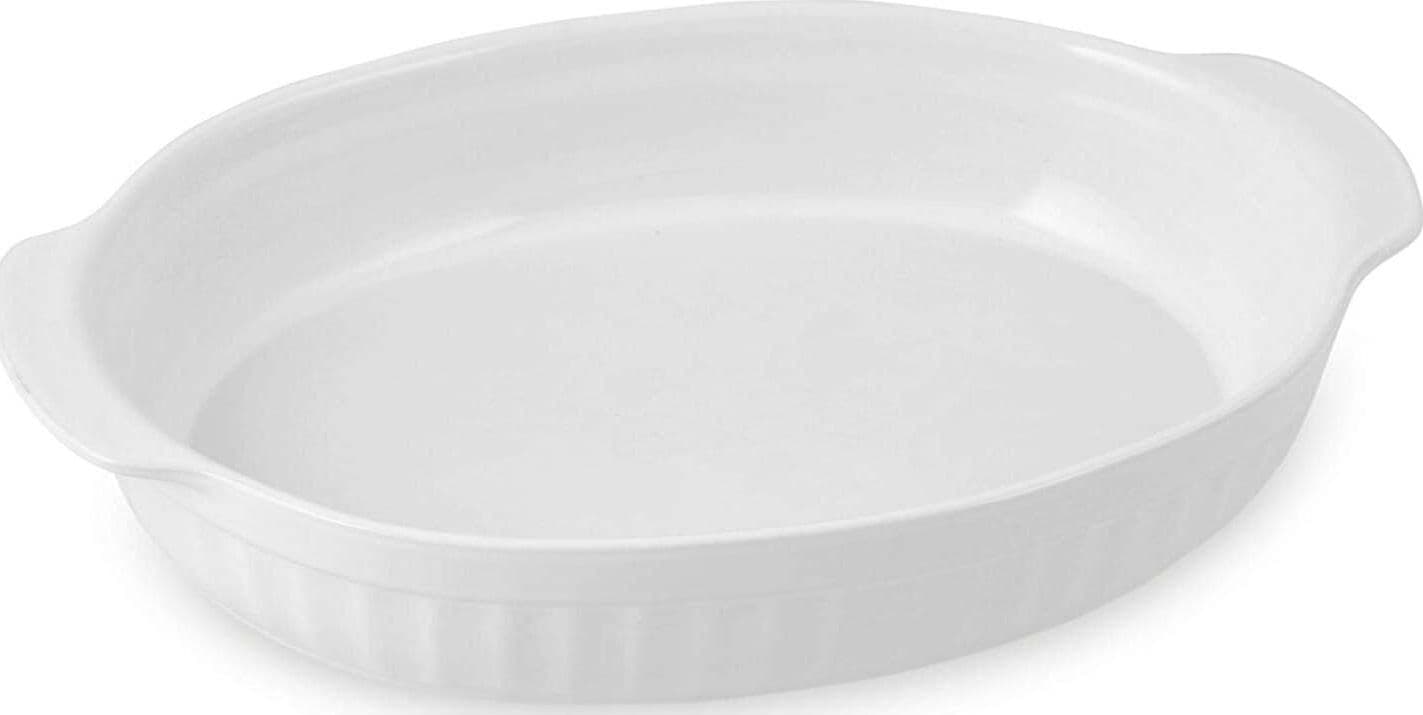 Home-Pirofila-Ovale,-36x24x5.5-cm,-Ceramica,-Bianco