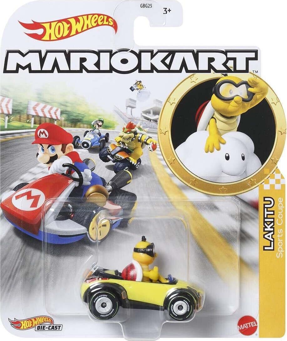 Hot-Wheels-Mario-Personaggio-Lakitu---Veicolo-in-Metallo-Scala-1:64-Mattel