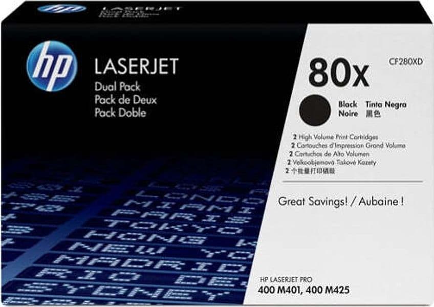 Hp - Confezione 2 Toner - 80X - Nero - CF280XD - 6.900 pag cad Elettronica/Informatica/Stampanti e accessori/Accessori per stampanti a inchiostro e laser/Cartucce d'inchiostro Eurocartuccia - Pavullo, Commerciovirtuoso.it