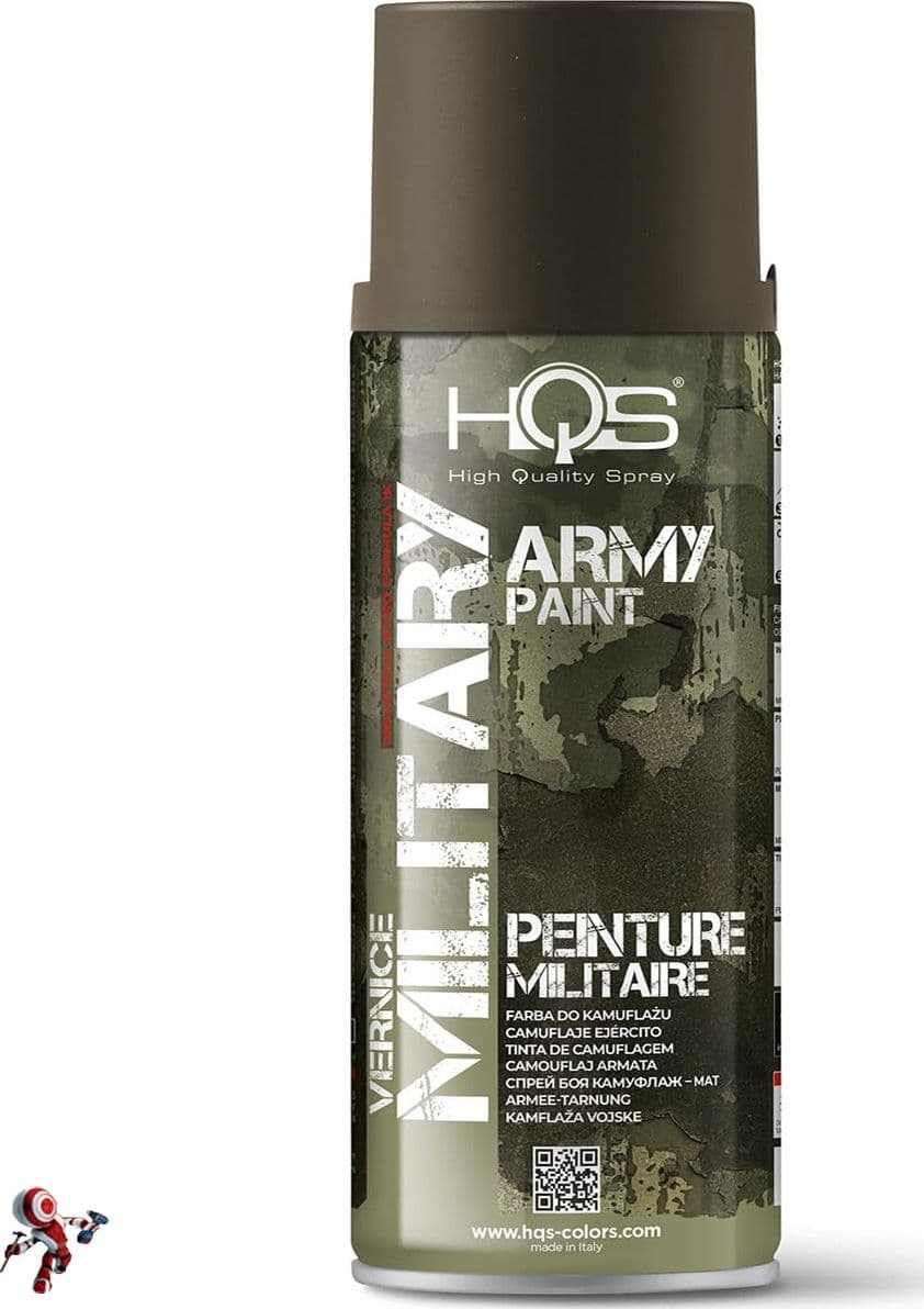 HQS-Bomboletta-di-Vernice-Opaca-Spray-400ml-Militare-Grigio-Verde