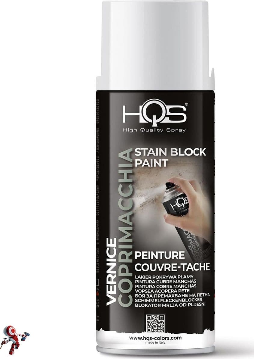 HQS-Bomboletta-di-Vernice-Spray-400ml-Bianco-Opaco-Coprimacchia-Coprente