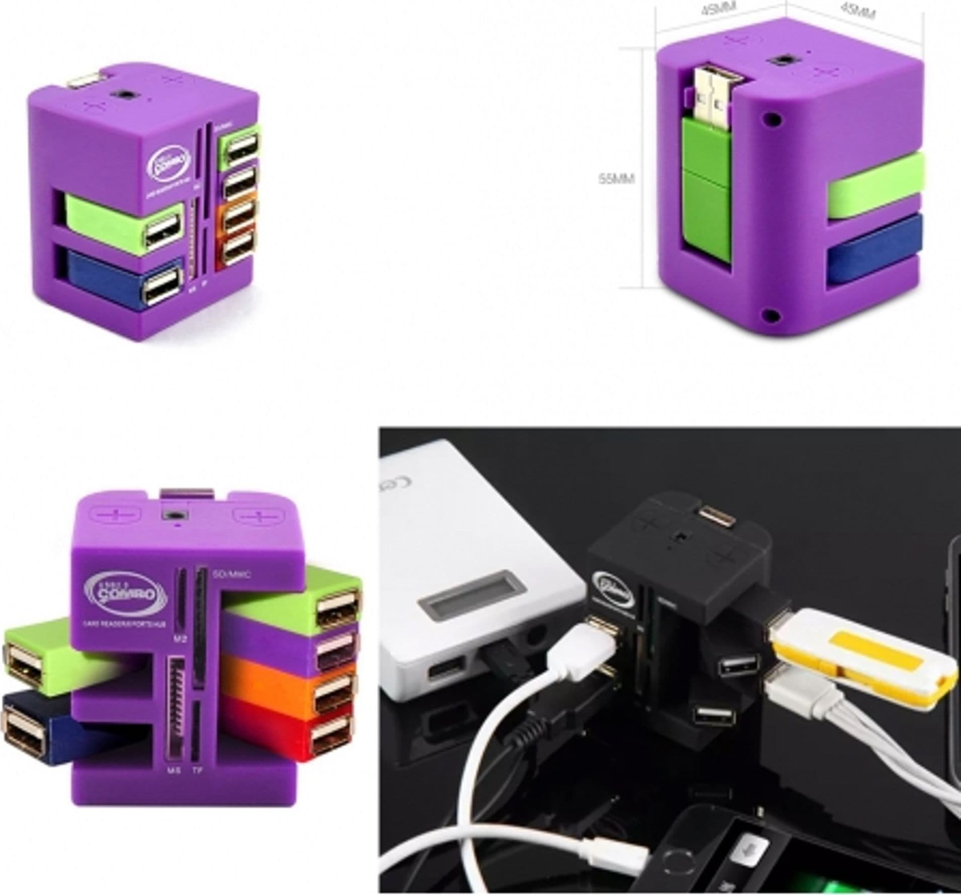 HUB COMBO 6 PORTE USB 2.0 LETTORE CARD SCHEDE MULTIFUNZIONE PORTE GIREVOLI 360° Elettronica/Informatica/Accessori/USB Hub Trade Shop italia - Napoli, Commerciovirtuoso.it