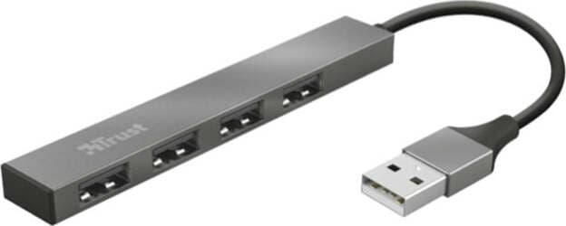 Hub Mini 4 porte Halyx - alluminio - Trust Elettronica/Informatica/Accessori/USB Hub Eurocartuccia - Pavullo, Commerciovirtuoso.it