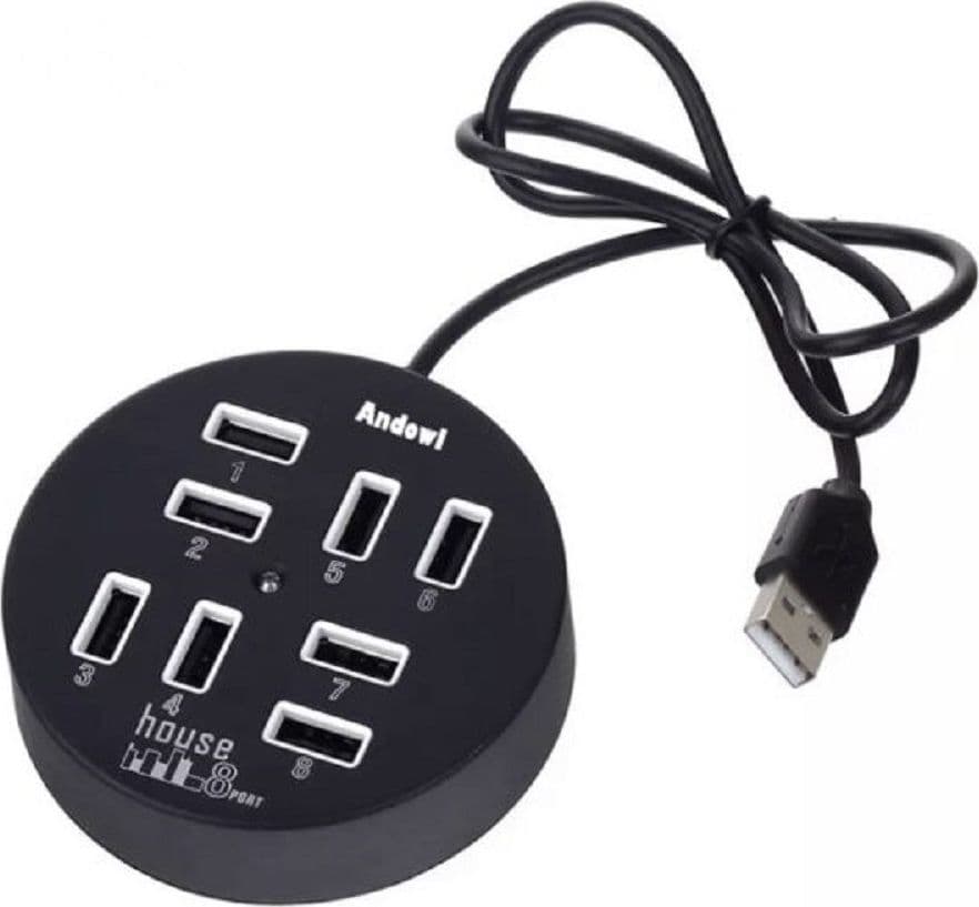 Hub Usb 2.0 Hi-speed 8 Porte Con Cavo Da 60 Cm Con Connessione Usb-a Q-hu800 Elettronica/Informatica/Accessori/USB Hub Trade Shop italia - Napoli, Commerciovirtuoso.it