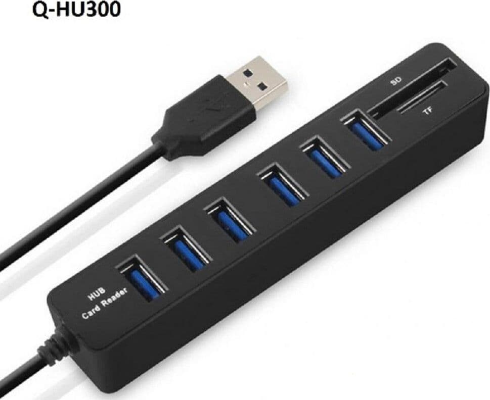 Hub Usb 3.0 A 8 Porte Con Slot Per Schede Sd Tf Computer Laptop Hi-speed Q-hu300 Elettronica/Informatica/Accessori/USB Hub Trade Shop italia - Napoli, Commerciovirtuoso.it