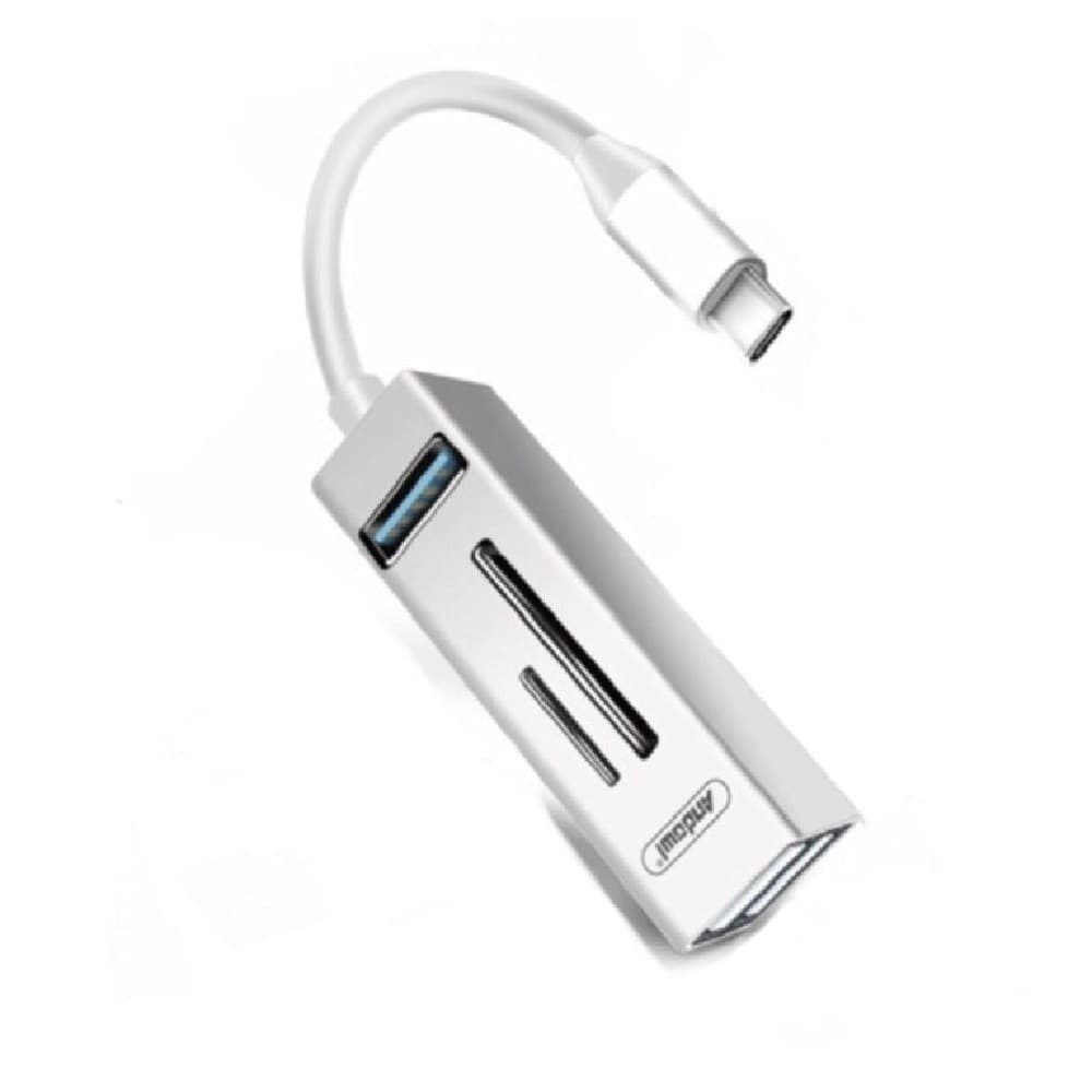 Hub Usb Q-hu802 5 In 1 Adattatore Da Tipo C A Usb 3.0 Con Connessione Di Tipo C Elettronica/Informatica/Accessori/USB Hub Trade Shop italia - Napoli, Commerciovirtuoso.it