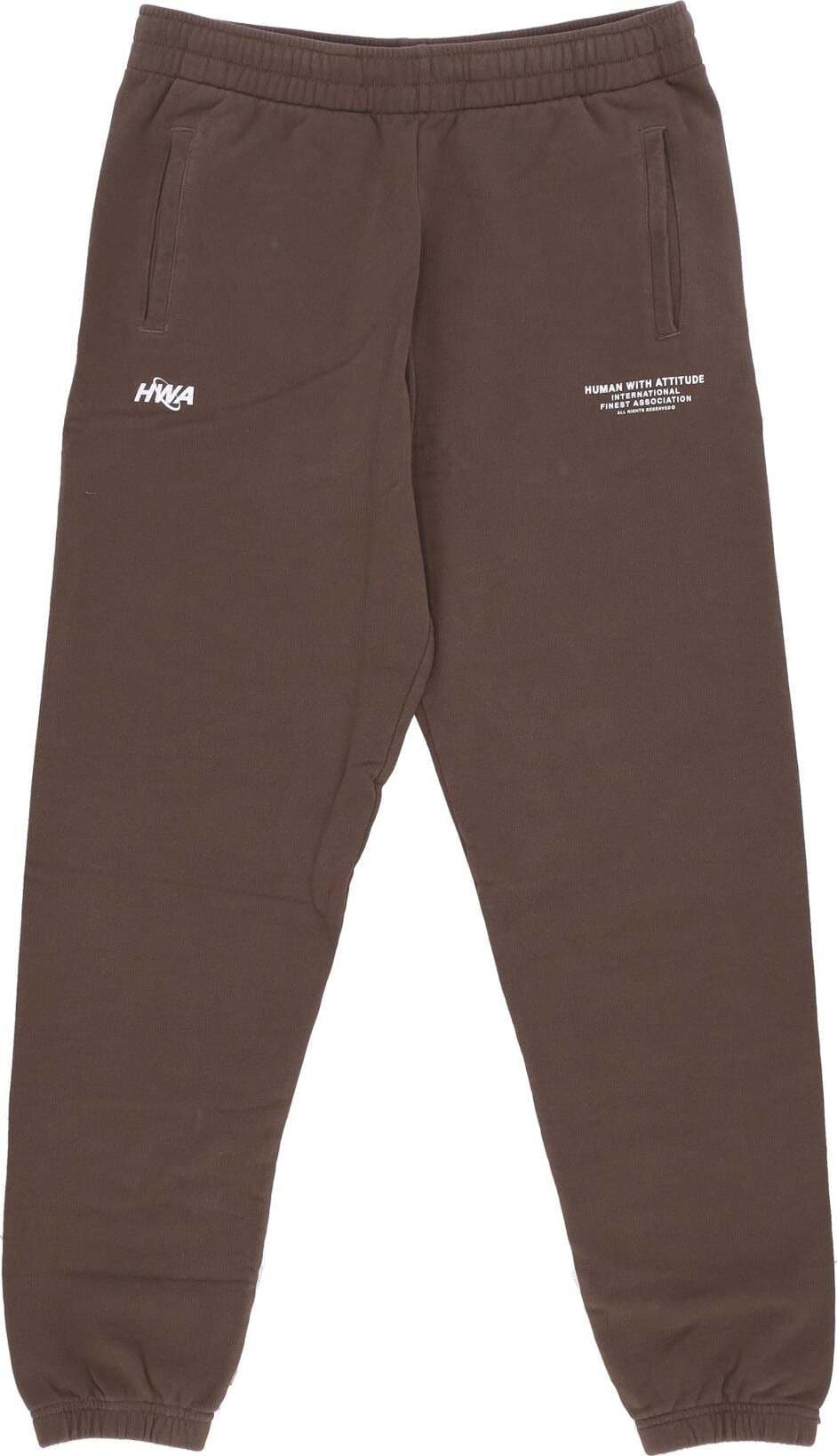 HUMAN-WITH-ATTITUDE-Pantalone-Tuta-Leggero-Uomo-International-Jog-Pants-Chocolate-da-uomo