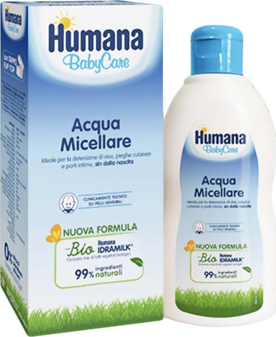 HUMANA Baby Care Acqua Micellare 300ml Nuova Formula Bio 99% di ingredienti naturali Detergente Bambini Igiene Sanitaria Gioia del Bimbo - Villa San Giovanni, Commerciovirtuoso.it