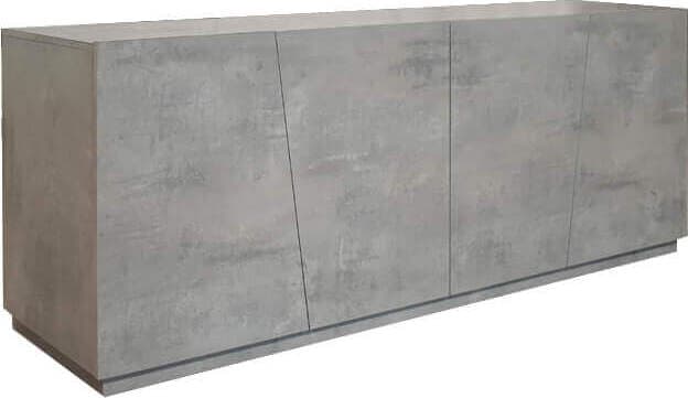 HYPERION - madia moderna con ante ammortizzate cm 180 x 50 x 79 h Cemento Milani Home