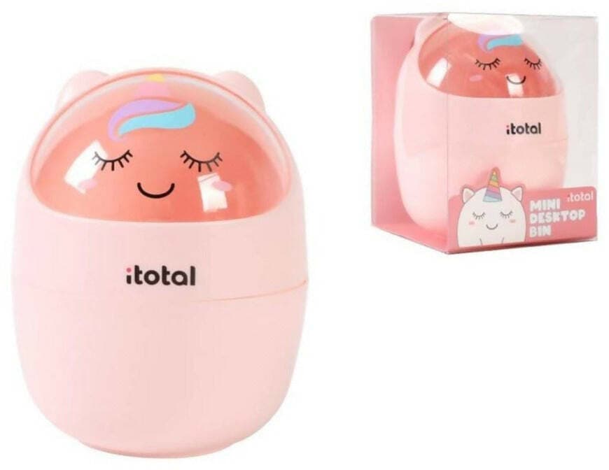 I-total Mini Cestino Da Scrivania Mini Pattumiera Da Tavolo Con Coperchio Basculante in Cestini per la carta Cartoleria Deja Vu - Crotone, commercioVirtuoso.it