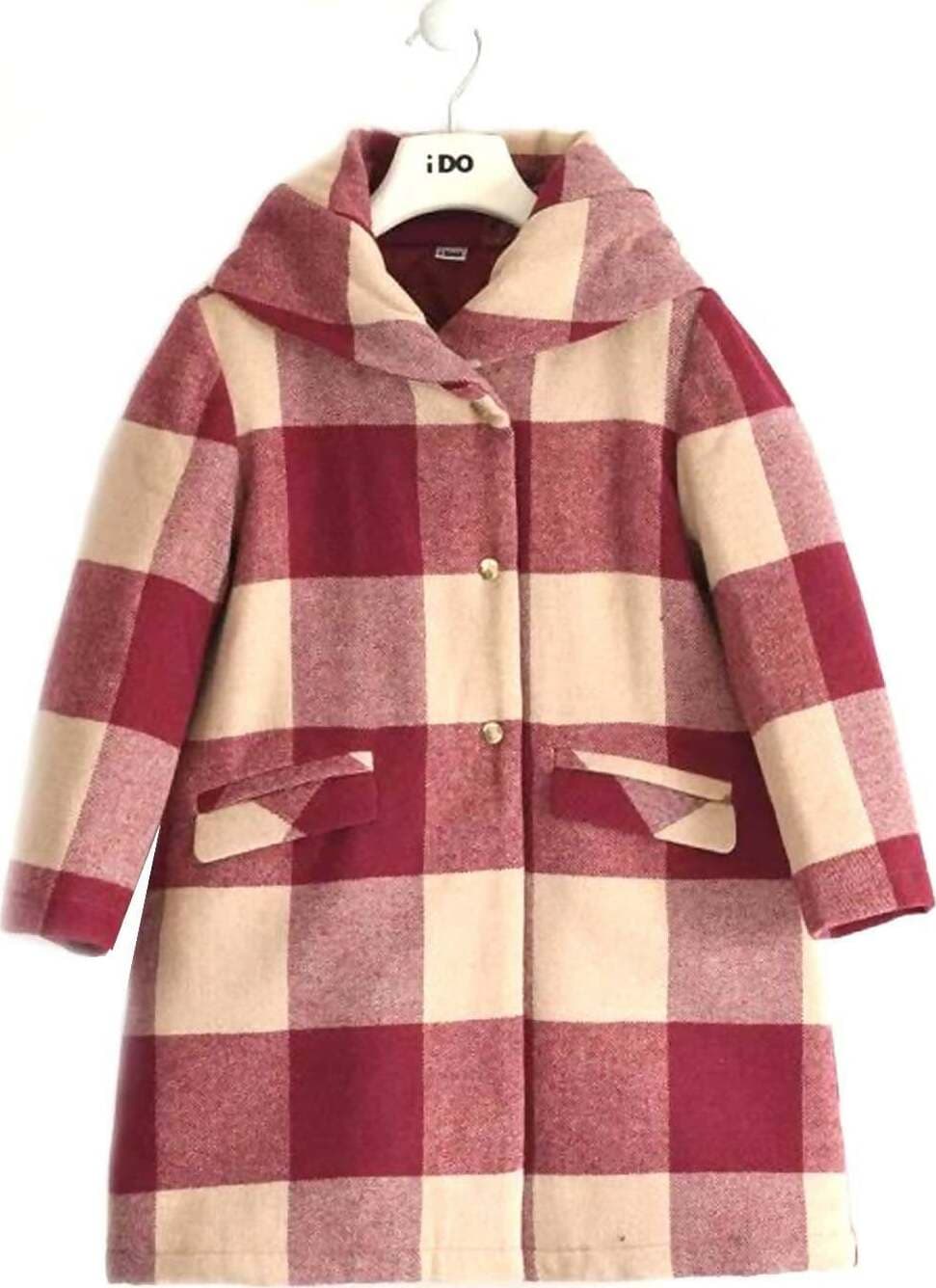 Ido Cappotto Per Ragazza Fantasia Quadri Twill Invernale Con Cappuccio E Tasche Esterne Moda/Bambine e ragazze/Abbigliamento/Giacche e cappotti/Cappotti Mondo Bimbo - Bagnara Calabra, Commerciovirtuoso.it