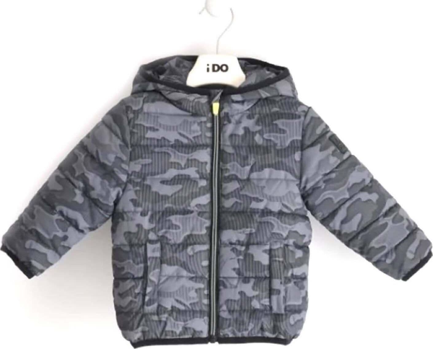 Ido Piumino Per Bambini Fantasia Grigio Con Zip E Cappuccio Imbottito Moda/Bambini e ragazzi/Abbigliamento/Giacche e cappotti/Giacche Mondo Bimbo - Bagnara Calabra, Commerciovirtuoso.it