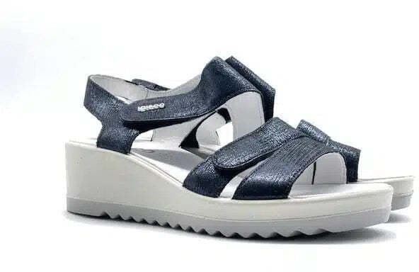 IGI&CO Sandalo Donna con Zeppa Cross Navy in Sandali moda Calzature Durello - Agna, commercioVirtuoso.it