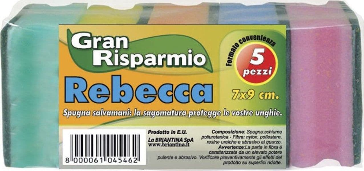 IGIENICO SANITARIO LA BRIANTINA 4546 5 SPUGNE ABRASIVE REBECCA