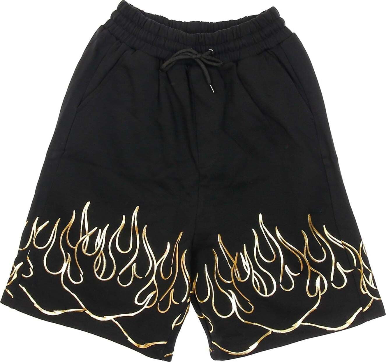 IHS-Pantalone-Corto-Tuta-Uomo-3d-Print-Flames-Shorts-Black-da-uomo