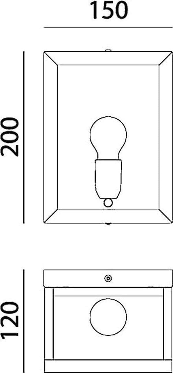 Il Fanale lampada a parete Quadro piccolo
