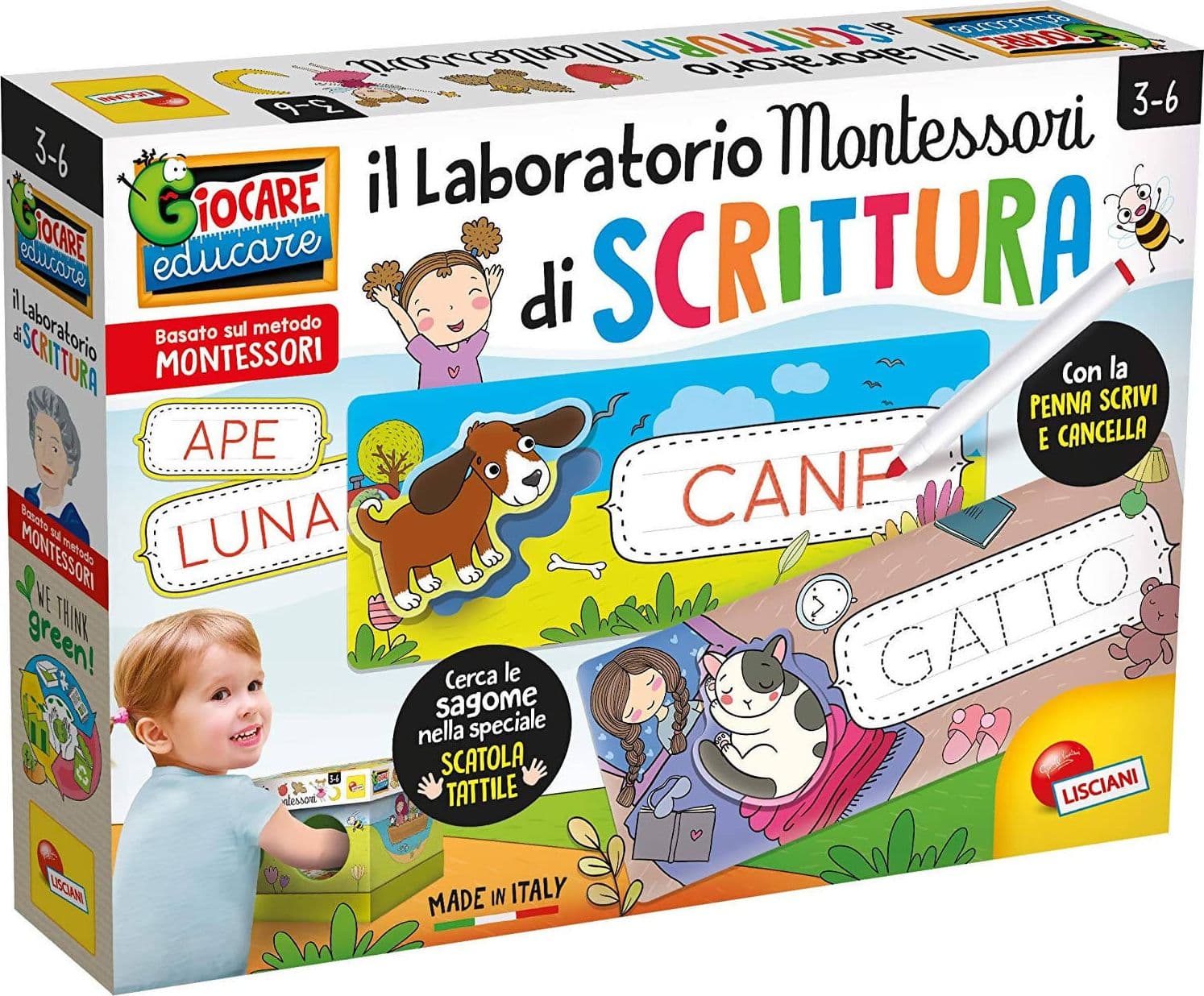 Il Laboratorio Di Scrittura Montessori Giochi Educativi Prescolari Lisciani Giocattoli per Bambini in Kit e esperimenti di scienze Cartoleria Soluzione - Milazzo, commercioVirtuoso.it
